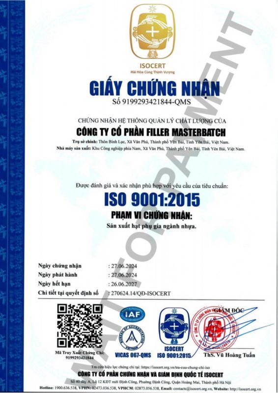 CÔNG TY CỔ PHẦN FILLER MASTERBATCH