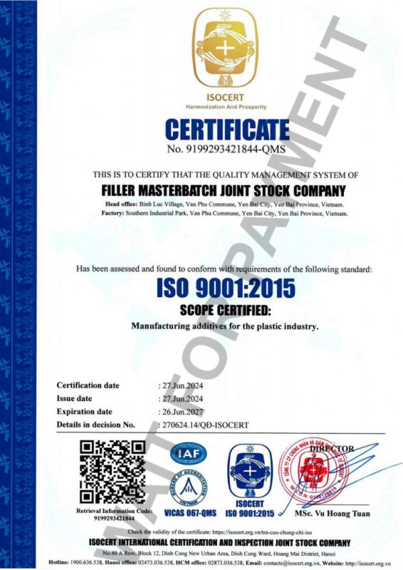 CÔNG TY CỔ PHẦN FILLER MASTERBATCH